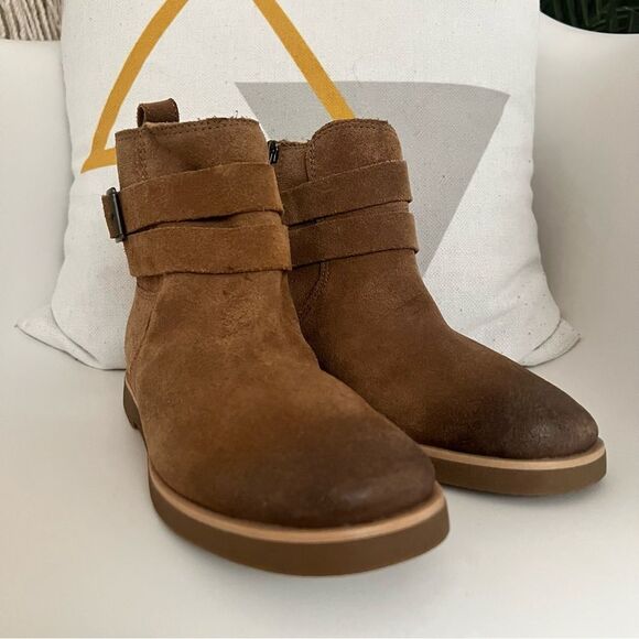 Ugg Josefene Distressed Suede Ankle Boots Chestnut US 6 EU 37 NEW MSRP $150 - Picture 3 of 10